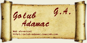 Golub Adamac vizit kartica